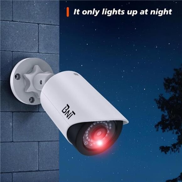 Dummy Fake Security Camera, with One Red LED Light at Night, for Home and Yard - Picture 3 of 7